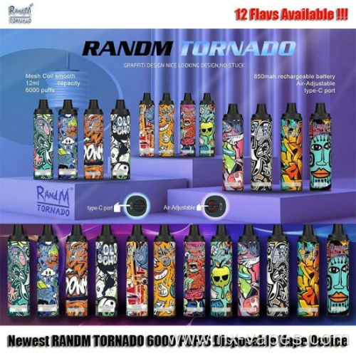 6000 puffs Disposable cigarettes RandM Tornado
